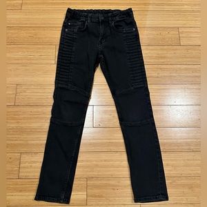 H&M Boys Skinny Fit Biker Jeans Black Size 10-11Y